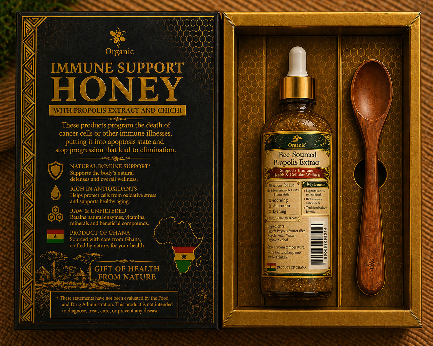 Afro Organic Bee-Sourced Propolis Extract 30ml