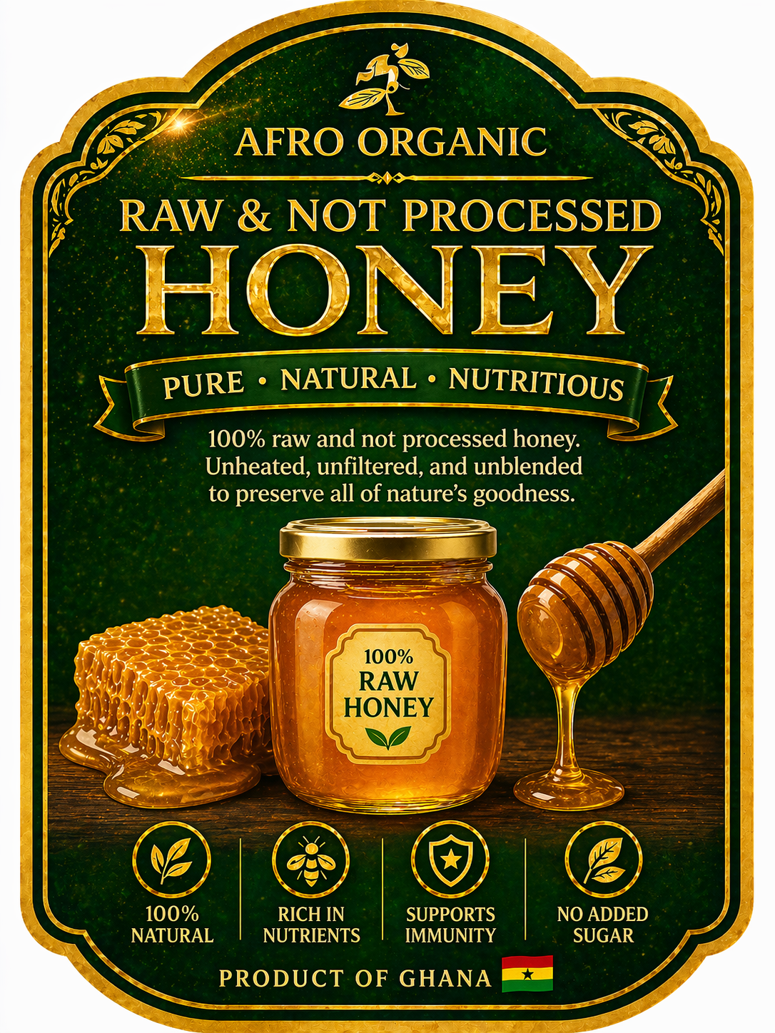 Afro Organic Raw Honey